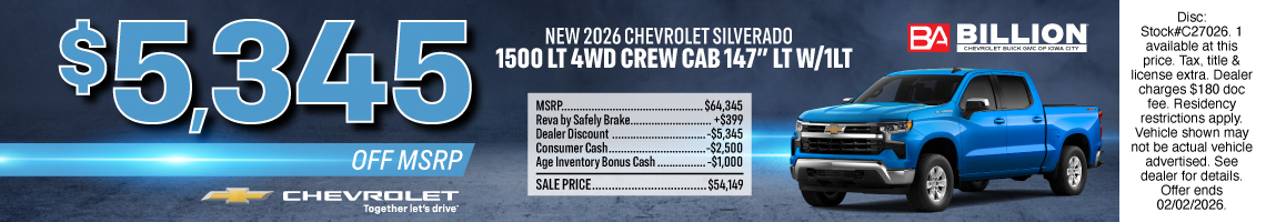 26JAN_BAIC_NEW 2026 CHEVROLET SILVERADO 1500 LT