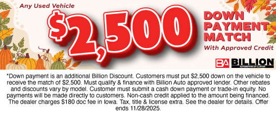 Down Payment Match Clinton