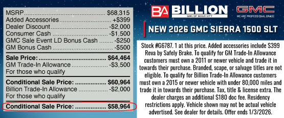 25DEC_BGSC_NEW 2026 GMC SIERRA 1500 SLT