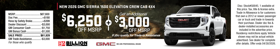 26APR_BGSC_NEW 2026 GMC SIERRA 1500 ELEVATION CREW CAB
