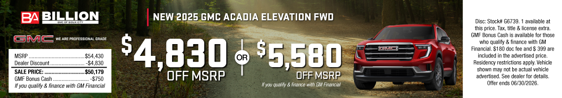 New 2025 GMC Acadia  Elevation