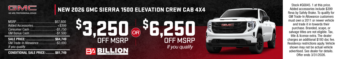 26MAR_BGSC_NEW 2026 GMC SIERRA 1500 ELEVATION CREW CAB