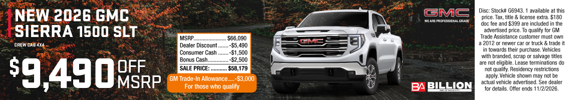 26OCT_BGSC_NEW 2026 GMC SIERRA 1500 SLT CREW CAB