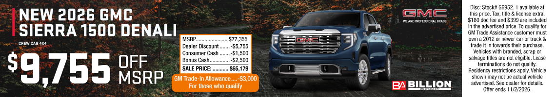 New 2026 GMC Sierra 1500 Denali
