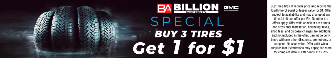 25OCT_BGSCS_TIRE SPECIAL BUY 3 GET 1 FOR 1
