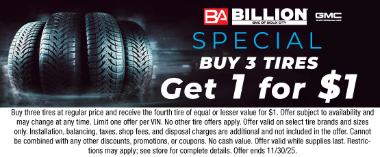 25OCT_BGSCS_TIRE SPECIAL BUY 3 GET 1 FOR 1