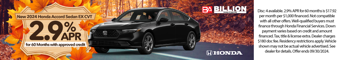 New 2024 Honda Accord Sedan EX