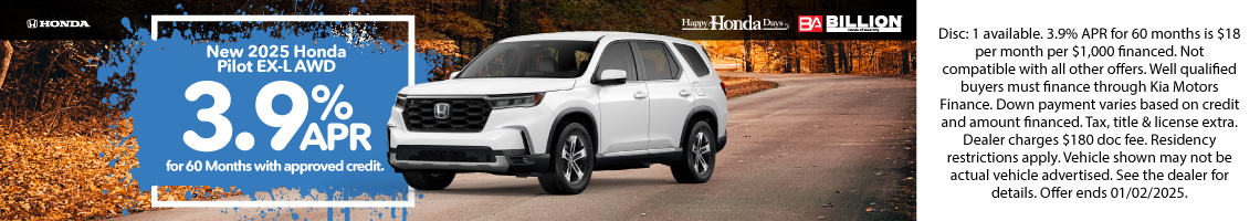 New 2025 Honda Pilot EX-L