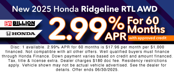 25JUN_BHIC_NEW 2025 HONDA RIDGELINE RTL