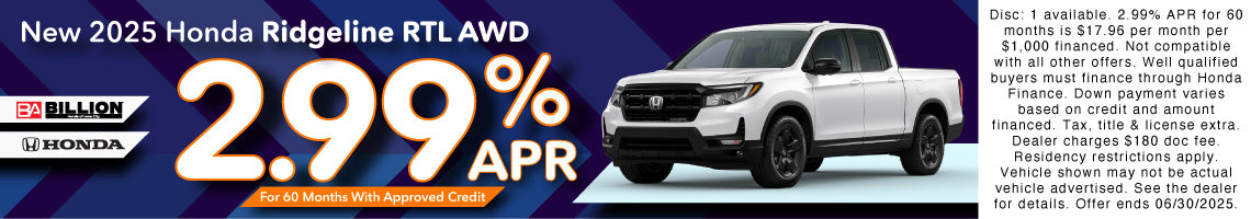 25JUN_BHIC_NEW 2025 HONDA RIDGELINE RTL