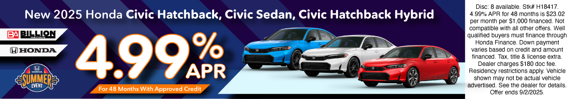25JUL_BHIC_NEW 2025 HONDA CIVIC HATCHBACK, CIVIC SEDAN, CIVIC HATCHBACK HYBRID