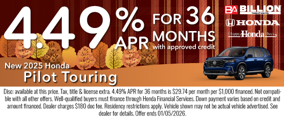 25NOV_BHIC_NEW 2025 HONDA PILOT TOURING