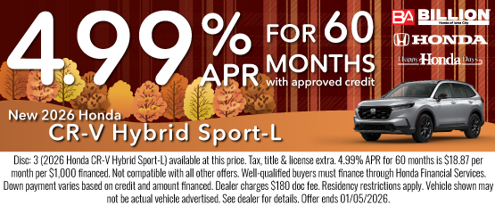 25NOV_BHIC_NEW 2026 HONDA CR-V HYBRID SPORT-L