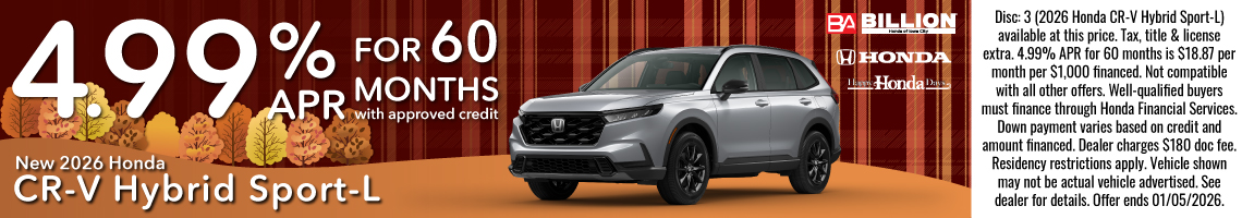 25NOV_BHIC_NEW 2026 HONDA CR-V HYBRID SPORT-L