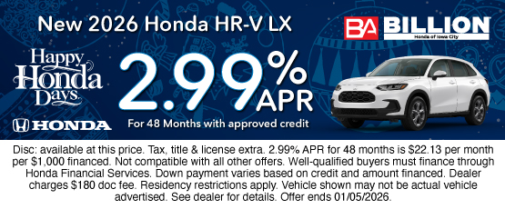 25DEC_BHIC_NEW 2026 HONDA HR-V LX