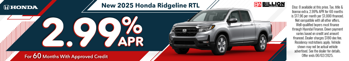 25MAY_BHIC_NEW 2025 HONDA RIDGELINE RTL