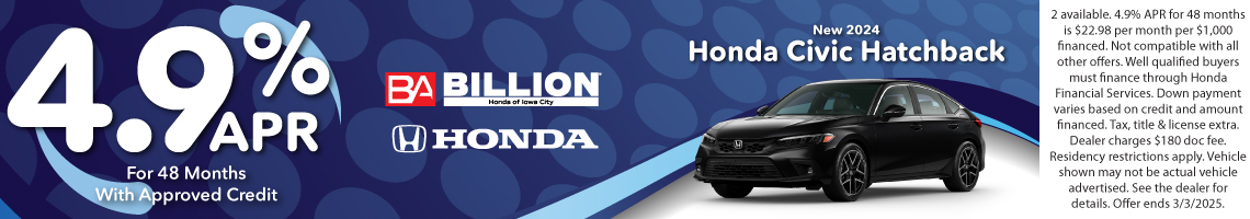 25JAN_BHIC_NEW 2024 HONDA CIVIC HATCHBACK