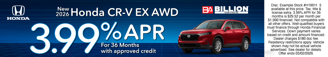 New 2026 Honda CR-V EX