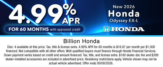 26JUL_BHIC_NEW 2026 HONDA ODYSSEY EX-L