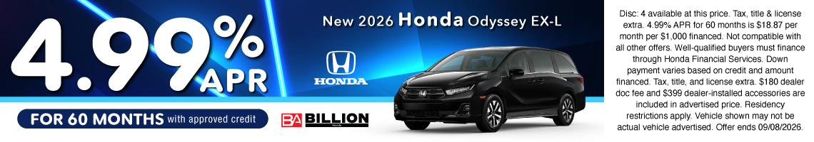 26JUL_BHIC_NEW 2026 HONDA ODYSSEY EX-L