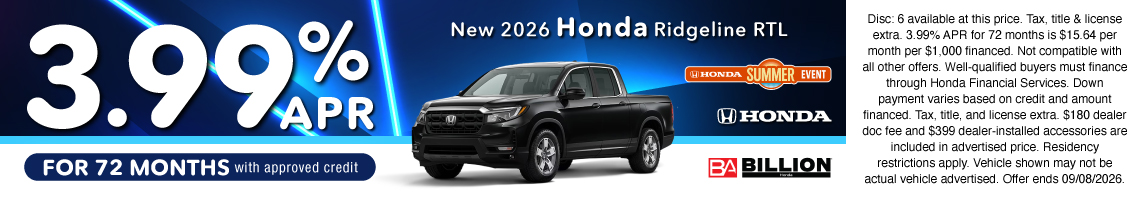 26JUL_BHIC_NEW 2026 HONDA RIDGELINE RTL