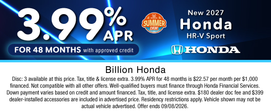 26JUL_BHIC_New 2027 Honda HR-V Sport