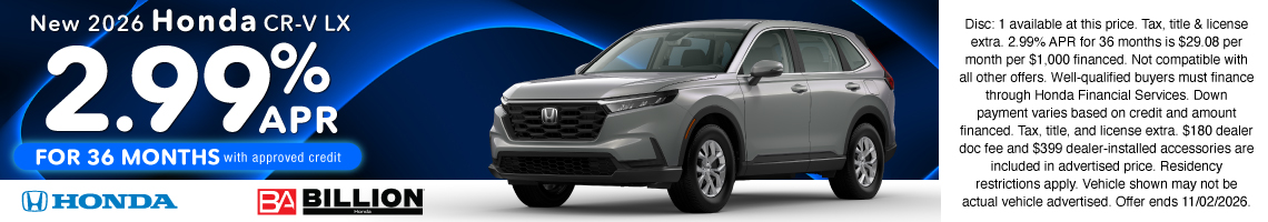 26SEP_BHIC_NEW 2026 HONDA CR-V LX