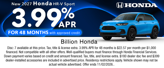 26SEP_BHIC_NEW 2027 HONDA HR-V SPORT