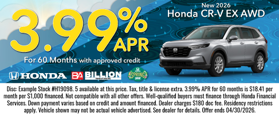 26MAR_BHIC_NEW 2026 HONDA CR-V EX (60 MONTHS)