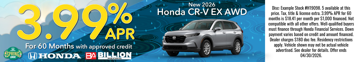 26MAR_BHIC_NEW 2026 HONDA CR-V EX (60 MONTHS)