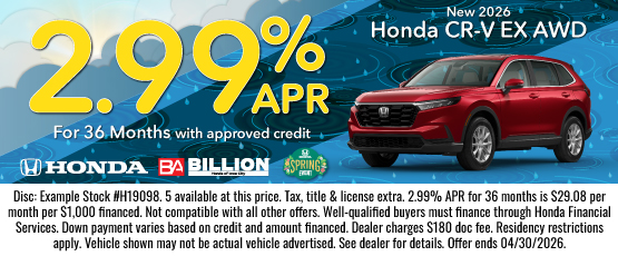26MAR_BHIC_NEW 2026 HONDA CR-V EX (36 MONTHS)