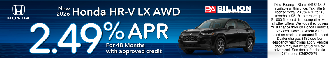 26JAN_BHIC_NEW 2026 HONDA HR-V LX