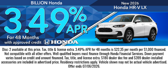 26MAY_BHIC_New 2026 Honda HR-V LX