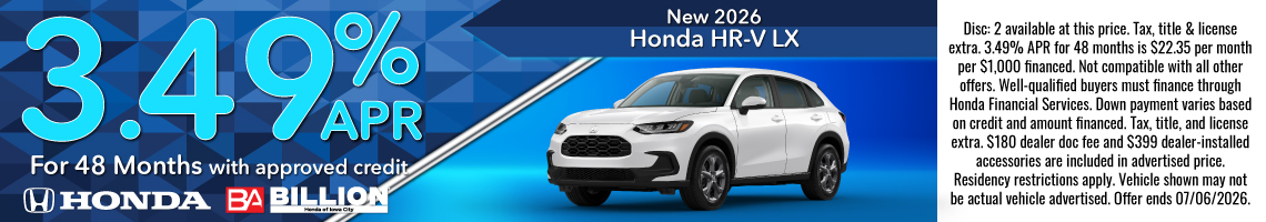 26MAY_BHIC_New 2026 Honda HR-V LX