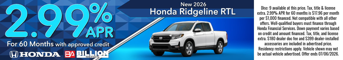 26MAY_BHIC_New 2026 Honda Ridgeline RTL