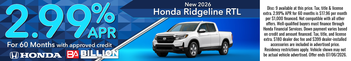 26MAY_BHIC_New 2026 Honda Ridgeline RTL
