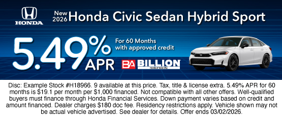 26JAN_BHIC_NEW 2026 HONDA CIVIC HYBRID SPORT