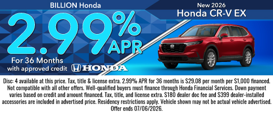 26MAY_BHIC_New 2026 Honda CR-V EX