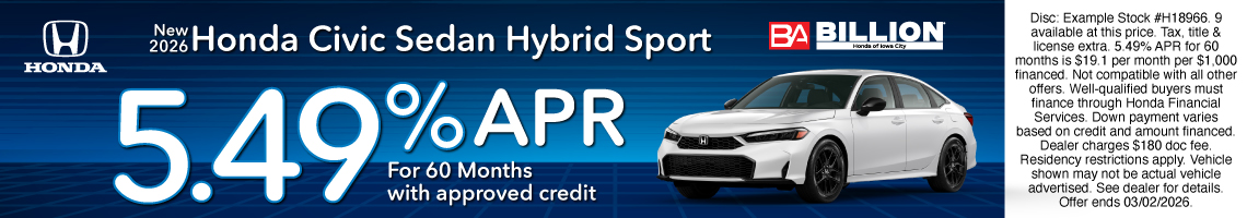 26JAN_BHIC_NEW 2026 HONDA CIVIC HYBRID SPORT