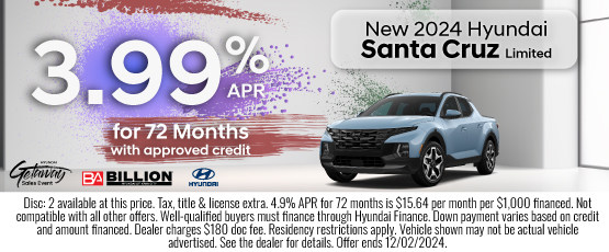 24NOV_BHYIC_NEW 2024 HYUNDAI SANTA CRUZ LIMITED_3.99 apr