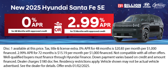 24DEC_BHYIC_APR_NEW 2025 HYUNDAI SANTA FE SE