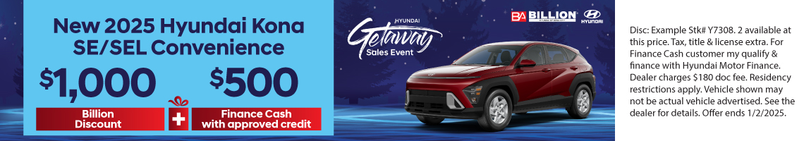 24DEC_BHYIC_REBATE_NEW 2025 HYUNDAI KONA SE/SEL CONV