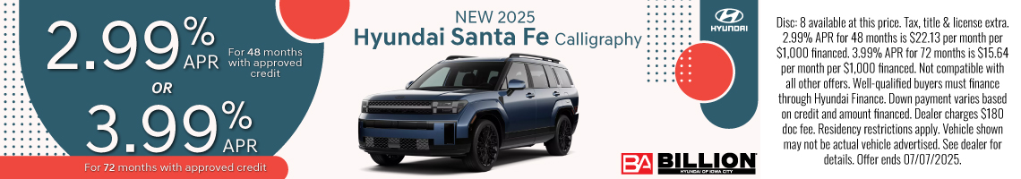 New 2025 Hyundai Santa Fe Calligraphy