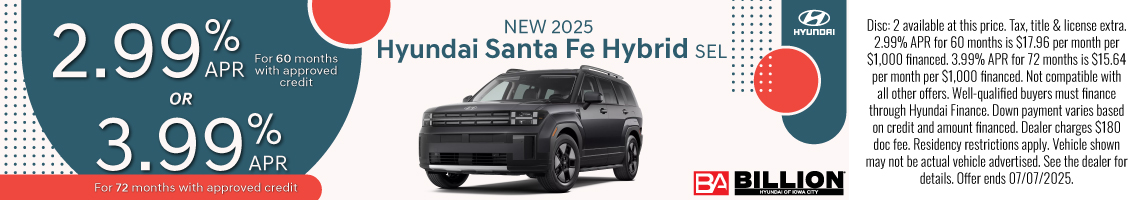 New 2025 Hyundai Santa Fe Hybrid SEL