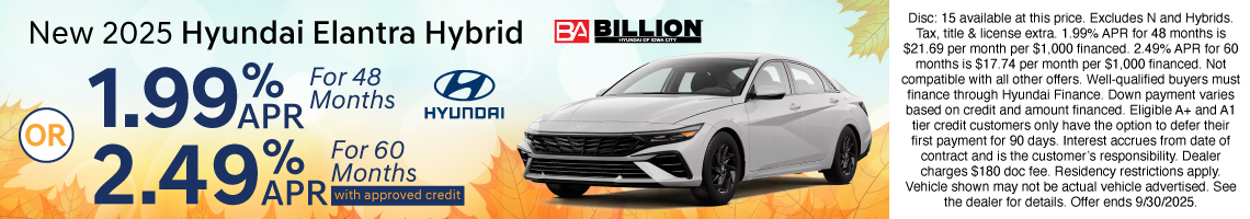 New 2025 Hyundai Elantra Hybrid Limited