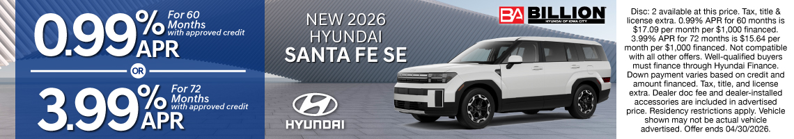 26APR_BHYIC_NEW 2026 HYUNDAI SANTA FE SE