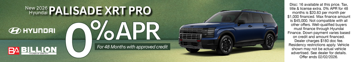 New 2026 Hyundai Palisade XRT Pro