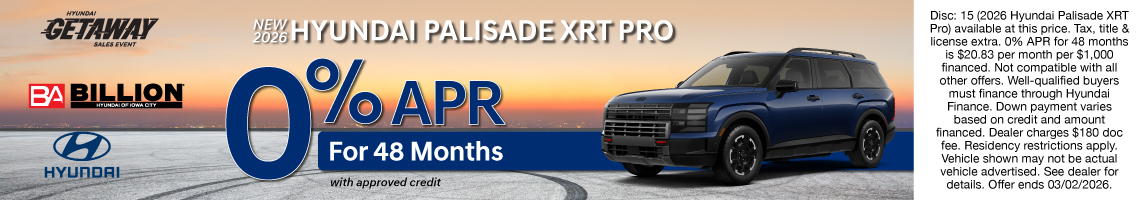 New 2026 Hyundai Palisade XRT Pro