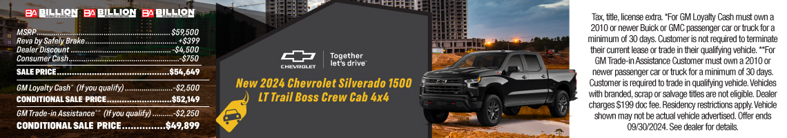 New 2024 Chevrolet Silverado 1500 LT Trail Boss