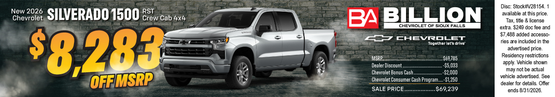 26AUG_BILC_NEW 2026 CHEVROLET SILVERADO 1500 RST CREW CAB